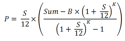 Формула расчета накоплений по вкладу с пополнением